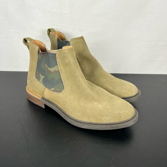 Hush Puppies Other - Hush Puppies Men's Davis Chelsea Boot Green Suede Camouflage Size 9